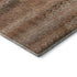 8' Copper And Rust Striped Washable Round Rug With UV Protection