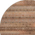 8' Copper And Rust Striped Washable Round Rug With UV Protection