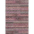 8' X 10' Pink And Gray Striped Washable Area Rug With UV Protection