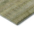 8' Sage And Gold Striped Washable Round Rug With UV Protection