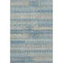 9' X 12' Teal And Beige Striped Washable Area Rug With UV Protection