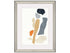 Silhouette Blocks Reflect Silver Framed Wall Art