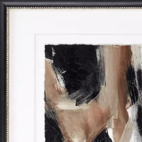 Baked Paintstrokes Black Framed Wall Art