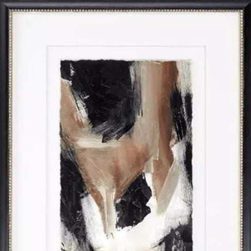 Baked Paintstrokes Black Framed Wall Art
