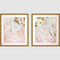 Set Of Two Gold Planet II Distressed Gold Framed Wall Art