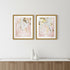 Set Of Two Gold Planet II Distressed Gold Framed Wall Art