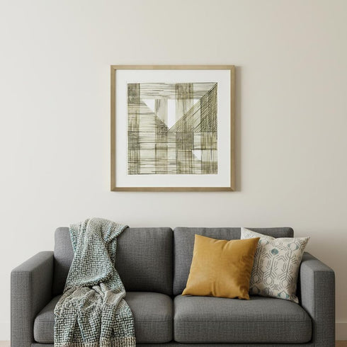 Welded Mesh I Silver Framed Wall Art