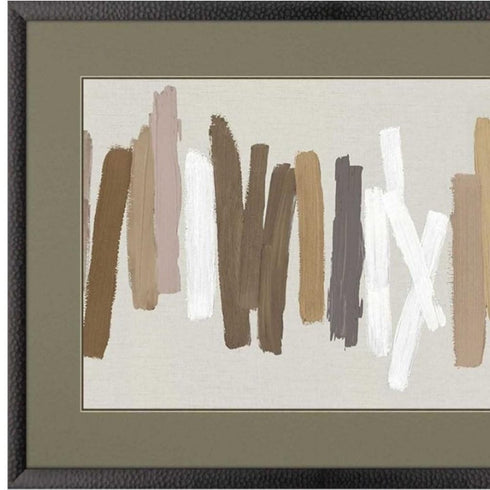 Strokes in Brown II Black Framed Wall Art