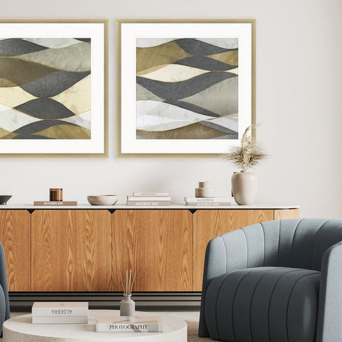 Natural Waves II Silver Framed Wall Art