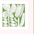 Set Of Three Green Modern Garden Gold Framed Wall Art