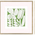 Set Of Three Green Modern Garden Gold Framed Wall Art