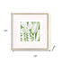 Set Of Three Green Modern Garden Gold Framed Wall Art