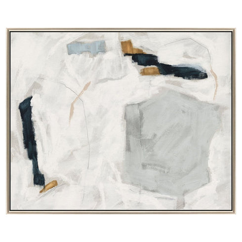 Abstract Drift Silver Floater Frame Wall Art