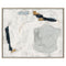 Abstract Drift Silver Floater Frame Wall Art