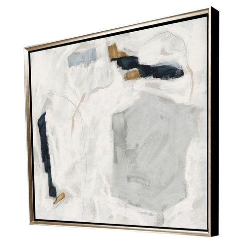 Abstract Drift Silver Floater Frame Wall Art