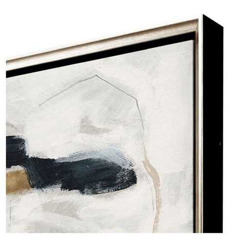 Abstract Drift Silver Floater Frame Wall Art