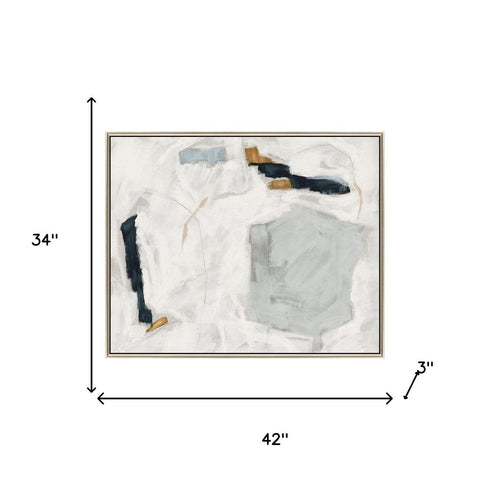 Abstract Drift Silver Floater Frame Wall Art