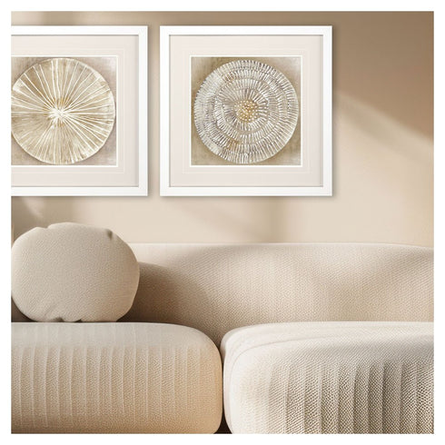 Emboss Beauty II White Framed Wall Art