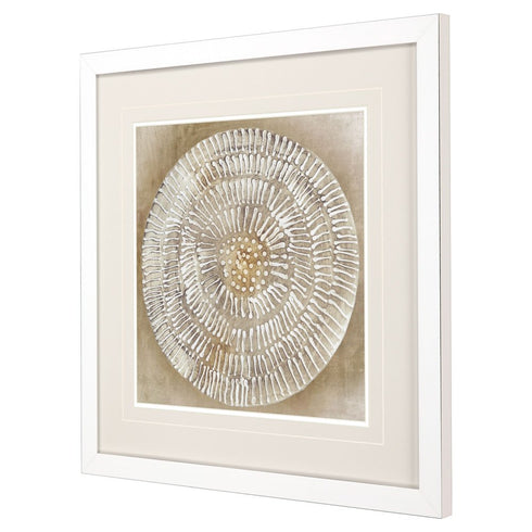 Emboss Beauty II White Framed Wall Art