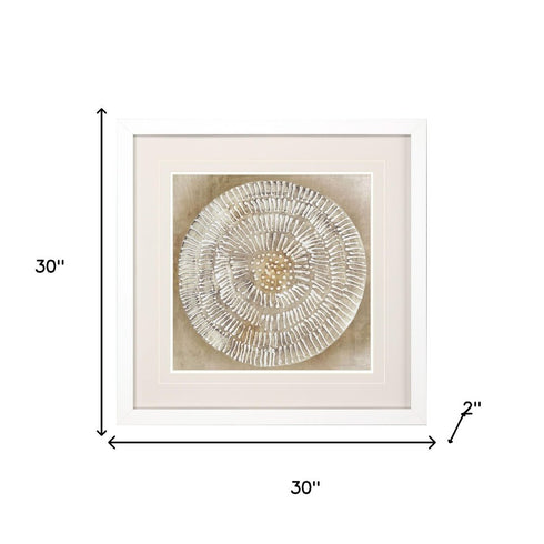 Emboss Beauty II White Framed Wall Art