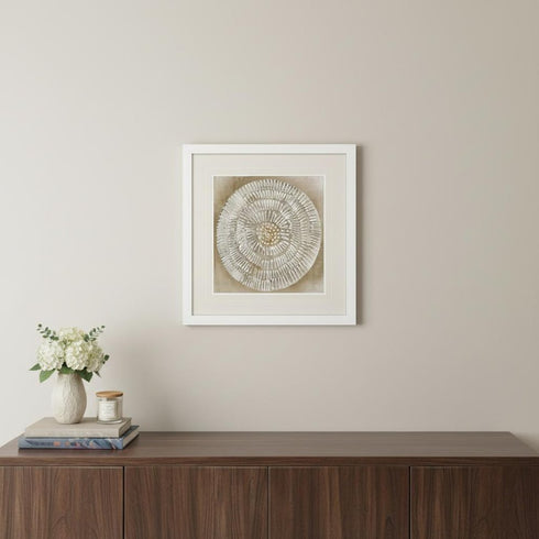 Emboss Beauty II White Framed Wall Art