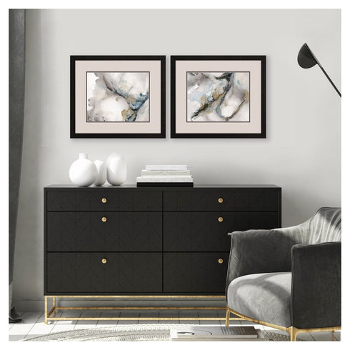 Meandering Dark Brown Framed Wall Art