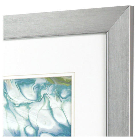 Marble Montage Silver Framed Wall Art