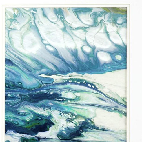 Marble Montage Silver Framed Wall Art