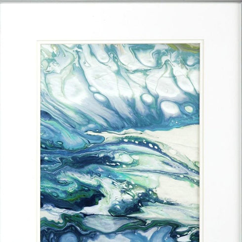 Marble Montage Silver Framed Wall Art