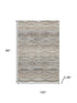 8' X 10' Beige And Ivory Abstract Geometric Washable Area Rug With UV Protection