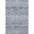 5' X 8' Blue And Ivory Abstract Geometric Washable Area Rug With UV Protection