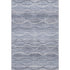 5' X 8' Blue And Ivory Abstract Geometric Washable Area Rug With UV Protection