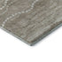 8' Khaki And Ivory Abstract Geometric Washable Round Rug With UV Protection