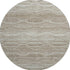 8' Khaki And Ivory Abstract Geometric Washable Round Rug With UV Protection