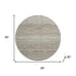 8' Khaki And Ivory Abstract Geometric Washable Round Rug With UV Protection