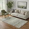 5' X 8' Pewter And Ivory Abstract Geometric Washable Area Rug With UV Protection