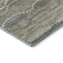 8' Pewter And Ivory Abstract Geometric Washable Round Rug With UV Protection