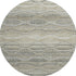 8' Pewter And Ivory Abstract Geometric Washable Round Rug With UV Protection