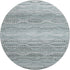 8' Teal And Ivory Abstract Geometric Washable Round Rug With UV Protection