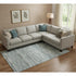 8' X 10' Teal And Ivory Abstract Geometric Washable Area Rug With UV Protection