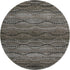 8' Chocolate And Gray Abstract Geometric Washable Round Rug With UV Protection