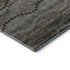 8' Chocolate And Gray Abstract Geometric Washable Round Rug With UV Protection