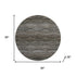 8' Chocolate And Gray Abstract Geometric Washable Round Rug With UV Protection