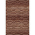 5' X 8' Rust And Copper Abstract Geometric Washable Area Rug With UV Protection