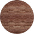 8' Rust And Copper Abstract Geometric Washable Round Rug With UV Protection