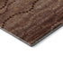 8' Rust And Copper Abstract Geometric Washable Round Rug With UV Protection