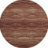 8' Rust And Copper Abstract Geometric Washable Round Rug With UV Protection