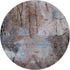 8' Taupe And Gray Abstract Washable Round Rug With UV Protection