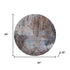 8' Taupe And Gray Abstract Washable Round Rug With UV Protection