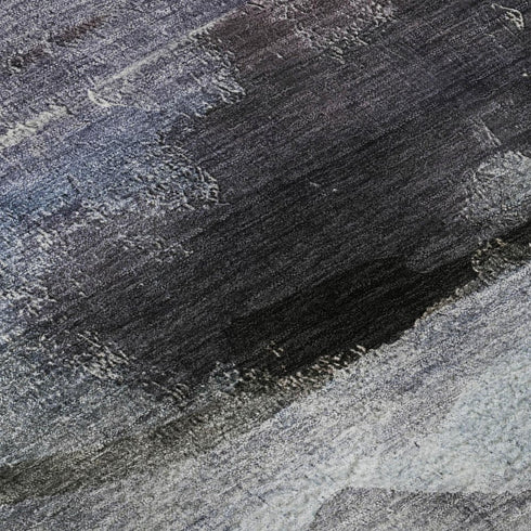 5' X 8' Brown And Ivory Abstract Washable Area Rug With UV Protection